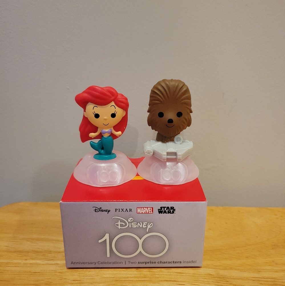 Disney 100 McDonald's toys- Ariel/Chewbacca